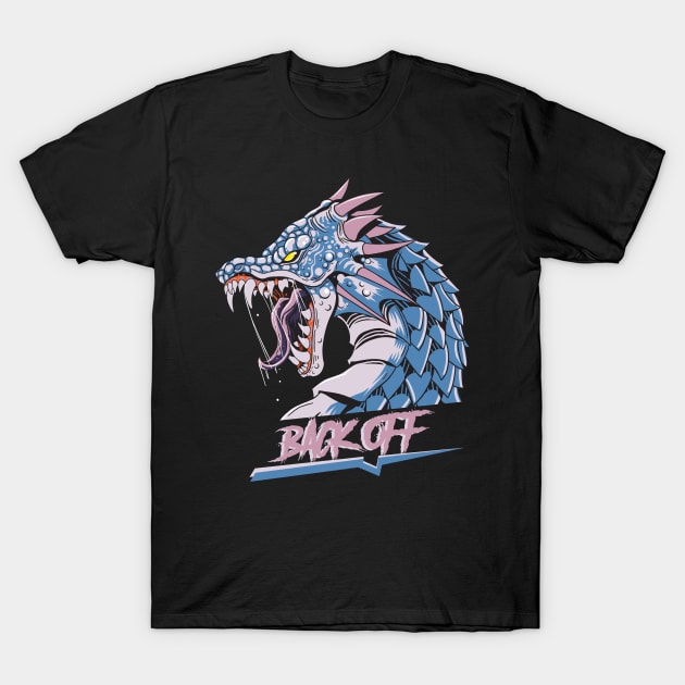 Back Off Dragon T-Shirt by Golden Eagle Design Studio